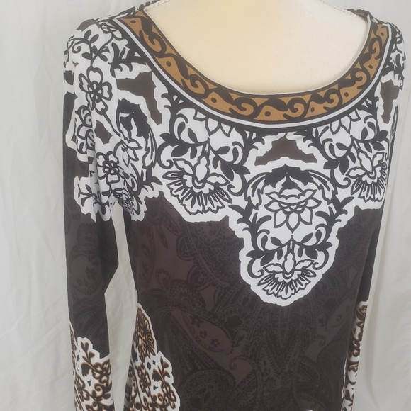 Hale Bob Paisley Print Long Sleeve Dress - Picture 3 of 9